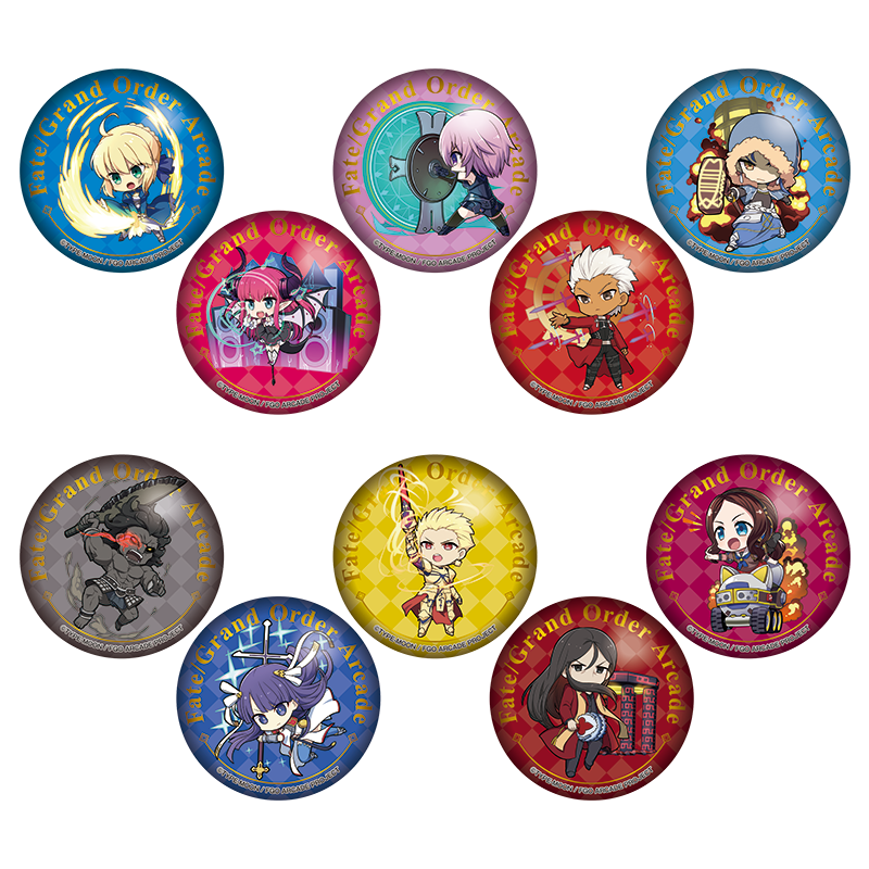 セガコラボカフェ Fate/Grand Order Arcade デフォルメ缶バッジA（全10種）